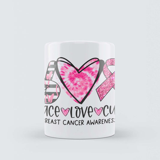 Peace, Love, Cure-Mug