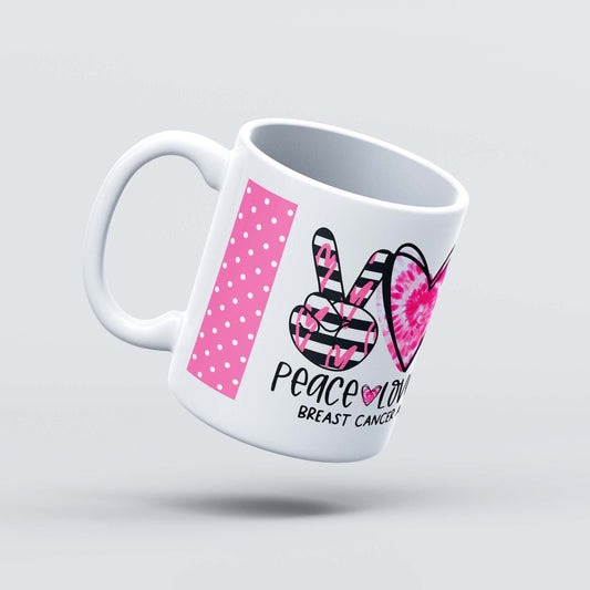 Peace, Love, Cure-Mug